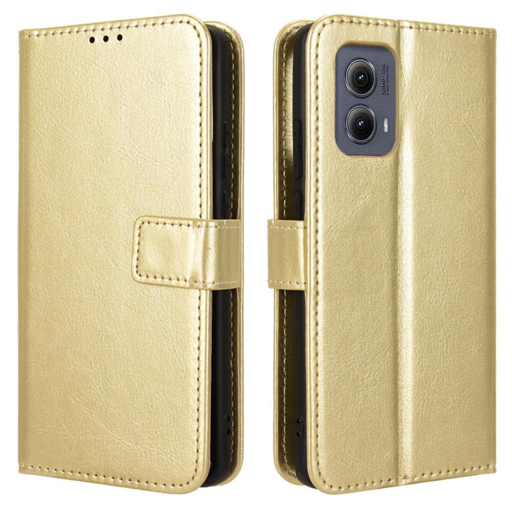 For Motorola Edge (2024) 5G Wallet Phone Case Crazy Horse Texture Leather Flip Cover