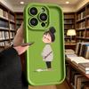 Злая Маленькая Девочка с Пучком Мягкий ТПУ Чехол для Телефона для iPhone 17 16 15 14 13 12 11 Pro Max Plus Ударопрочный Противоскользящий Чехол