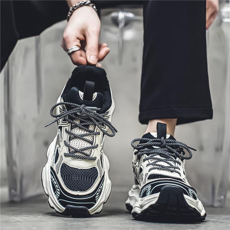 Мужские кроссовки для бега из дышащей сетки 2024 года — модные кроссовки для пап, визуально увеличивающие рост, на лето