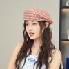 Летний женский берет Шляпа художника Корейский узор Модный вязаный дышащий Туристический берет