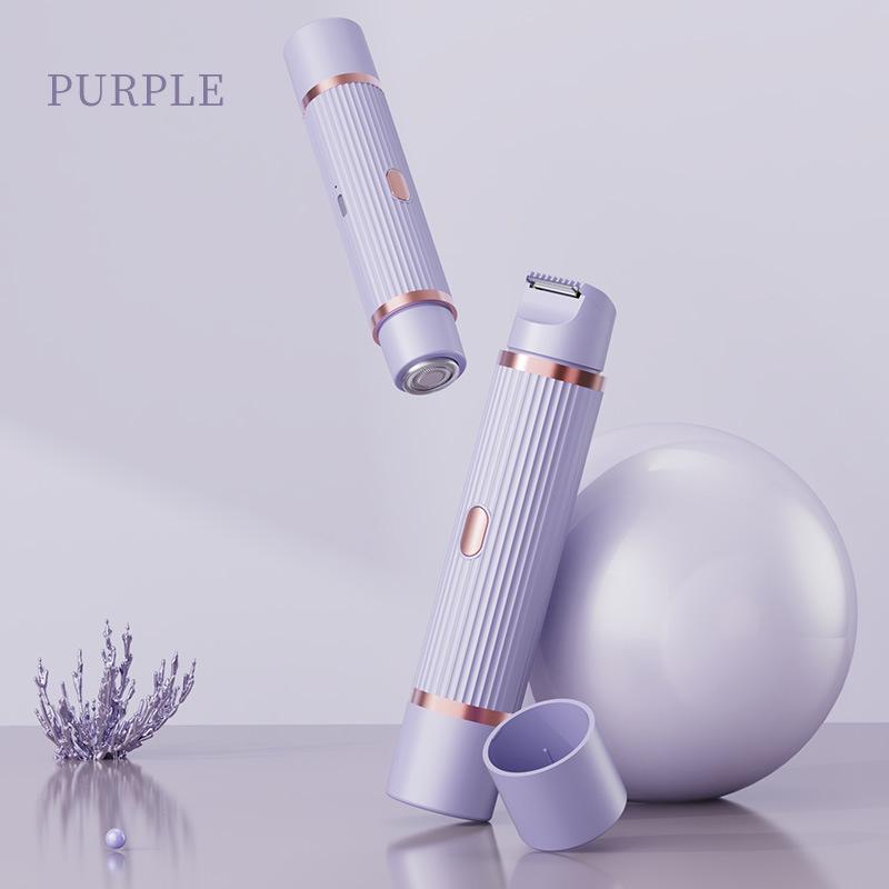 Женский электрический эпилятор с двумя головками и триммер для лобковых волос