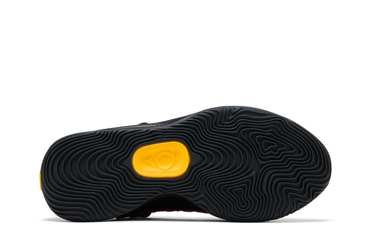 Мужские кроссовки Nike KD 18 Air Bakin Огненно-красный/Черный/Желтый