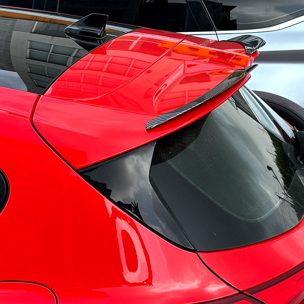 2 шт., автомобильный задний спойлер, удлинитель для губ, плавники, задние крылья, углеродное волокно, автомобильный спойлер на крышу для Ford Focus ST Line Hatchback 2019-2024