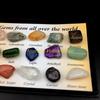 F26C 15 Pieces Set Multi Colors Rock Collection  Mixed Natural Mineral Ore Specimens with Box Jewelry Sets
