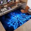 Custom Name Crystal Velvet Rug,Demon Slayer Comfortable Anti Slip Floor Mat For Room Decoration