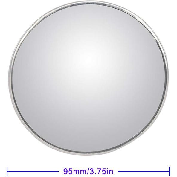 2PCS Large Stick-On Convex Blind Spot Mirror, 3.75" HD Glass Big Round Convex Rear View Mirror, Strong Adhesive For Car, Van, SUV And Trucks