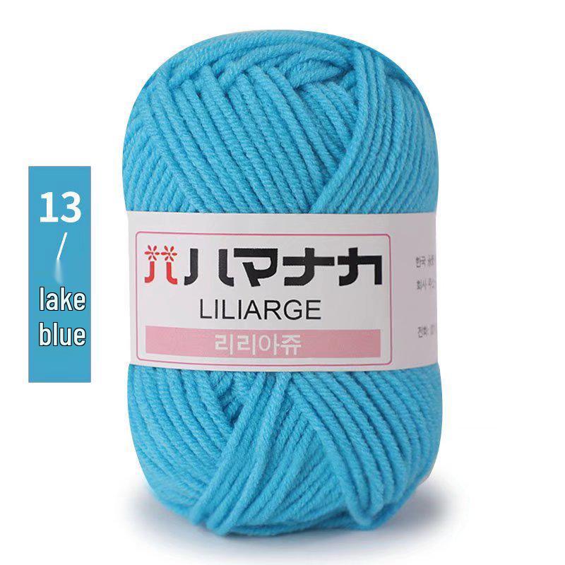 4-Ply Milk Cotton Yarn for Scarf, Doll, Bag, Medium-Thick Baby Crochet & Knitting DIY Material