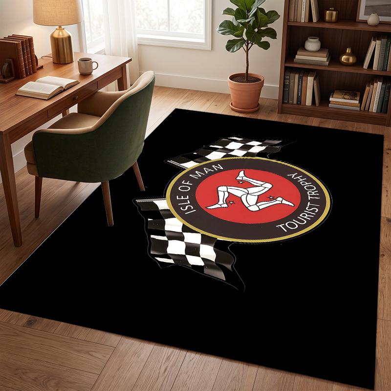 Isle Of Man Tt (1) Office Rug Elegant Floor Rug for Office Living Room Bedroom and Indoor Home Spaces