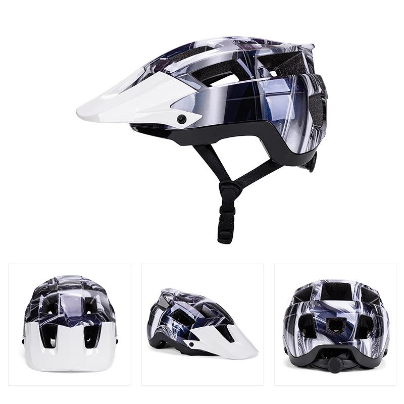 2026 New Cross-Border Unisex Adult Mountain Bike Road Cycling Helmet with Removable Lining Charging Lamp Outdoor Protective Gear
