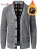 Plus Size Men's Knit V-neck Sweater Cardigan For Spring/autumn, Oversized Fashion Long Sleeve Coat For Males, Men's Clothing