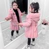 Fashion Winter Jacket for Girl Hooded Coat Children Snowsuit Down Cotton Clothes Outerwear Long Parka Clothing