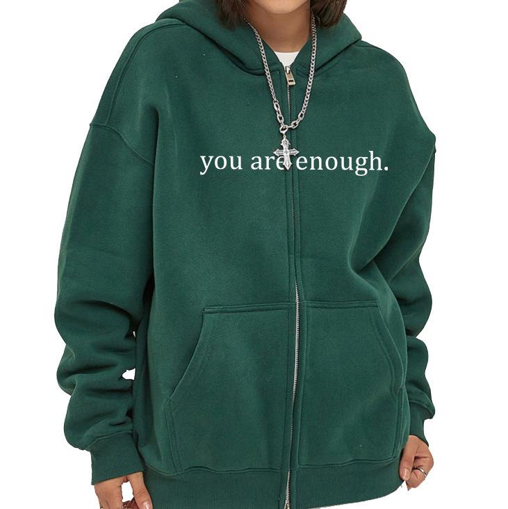 2025 Women's Oversized Hoodie Jacket for Teens - Casual Zipper Sweatshirt with Drawstring for Autumn
