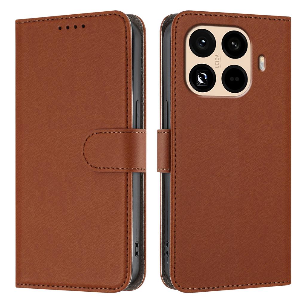 For Xiaomi 15T Pro Leather Case Solid Color Phone Cover with Wallet