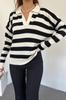 Women's Fashion Pullover Long Sleeve Sweaters Autumn and Winter Casual Knitted Top T-shirt One Size SL