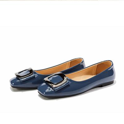 2024 Весна Лето Обувь Женские Плоские Элегантные Офисные Туфли Брендовые Женские Тонкие Туфли Черный Синий Большой Размер 42 A4588