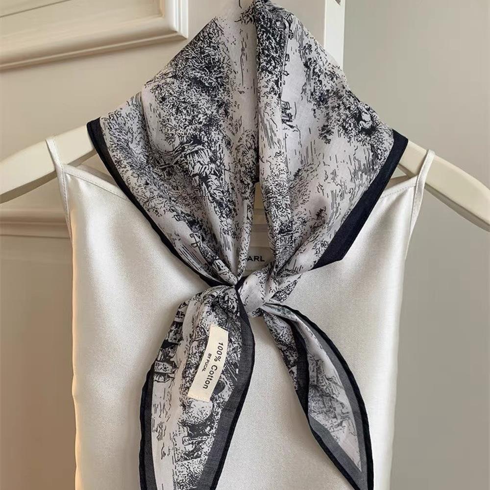 Summer Retro Triangle Headscarf Korean Polka Dot Scarf Kawaii Triangle Scarf Spring Shawl Women's Scarf White Handkerchief NEW