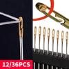 12/36Pcs Blind Needle Elderly Needle-side Hole Hand Household Sewing Stainless Steel Sewing Needless Threading Diy Jewelry