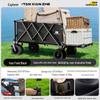 Heavy-Duty Foldable Outdoor Utility Wagon with Rear Door