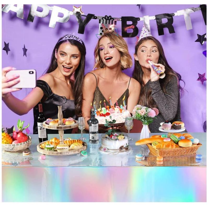 Новая лазерная скатерть, оформление сцены, реквизит для макета, одноразовая однотонная лазерная скатерть