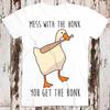 Mess with The Honk You Get The Bonk Goose Game Best Seller T Shirt Music Retro Top Tee Gift Cool Unisex High Quality Cotton