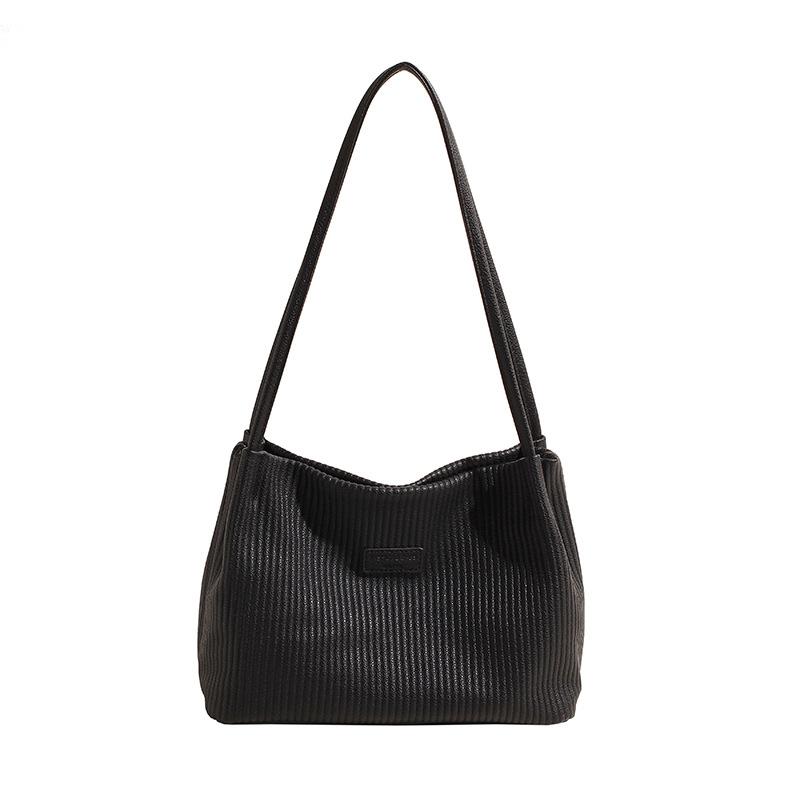 Ретро-сумка из искусственной кожи для женщин, универсальная простая дорожная сумка через плечо, женская плиссированная сумка-тоут, новая