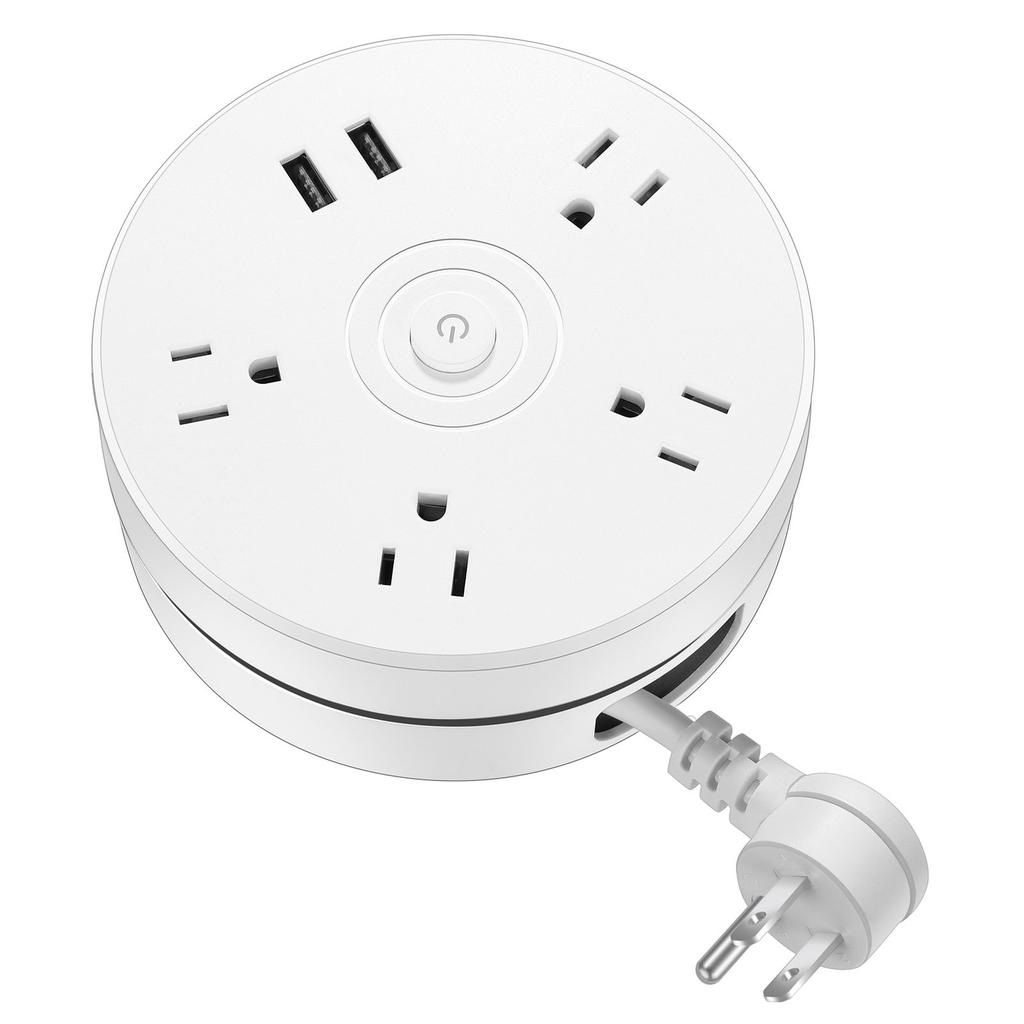 Surge Protector Power Strip with 4 Outlets & 2x USB Ports for Tablet Smartphones