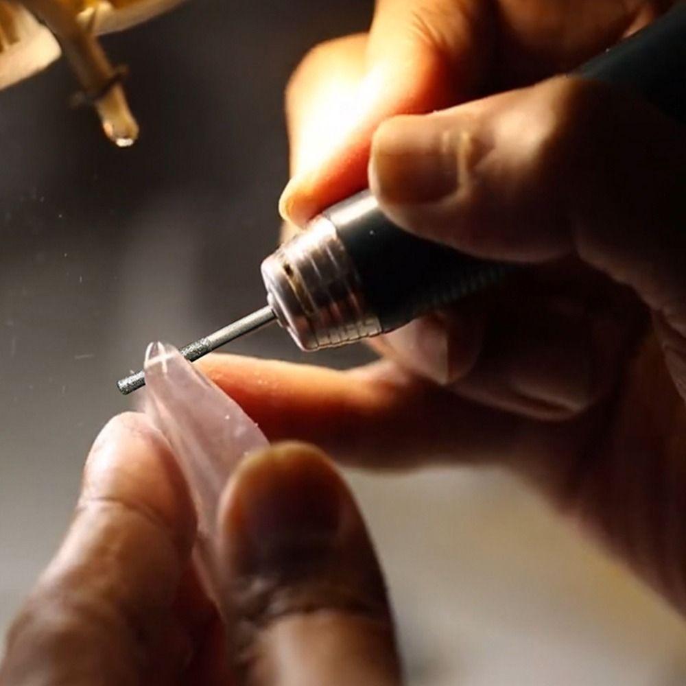 10Pcs 0.8-2.5mm Diamond Coated Drill Bits Grinding Burr Bits Glass Jade Amber Jewelry Diamond