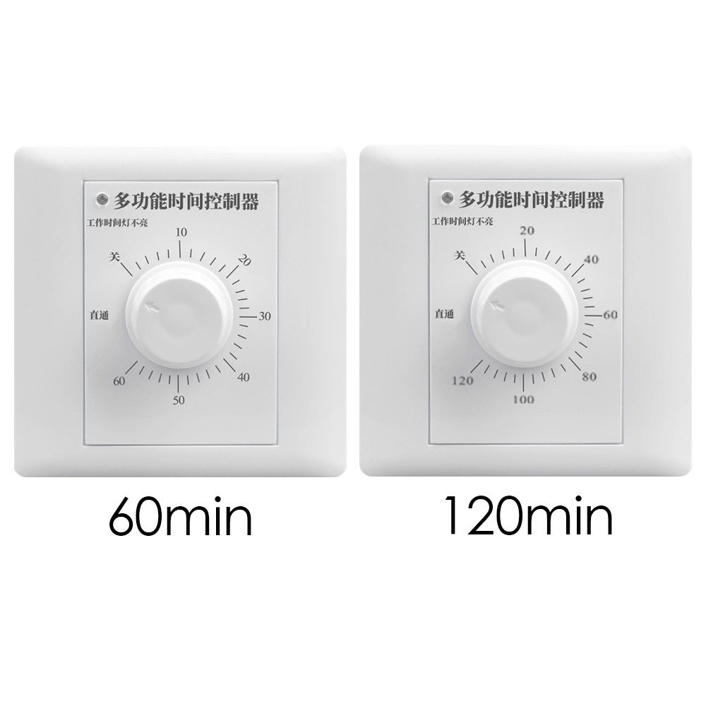 220V 10A Wide Application 60/120 Min Time Control Interruptor Timer Switch Mechanical Countdown