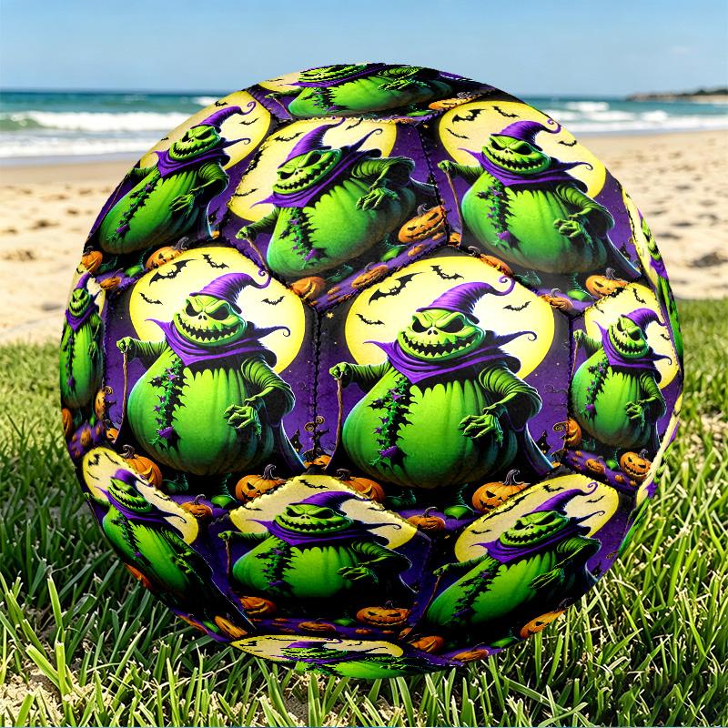 The Nightmare Before Christmas Print Size 5 Soccer Ball, PU Wear Resistant Football for Match Training and Daily Practice, Birthday Gift for Soccer Fa