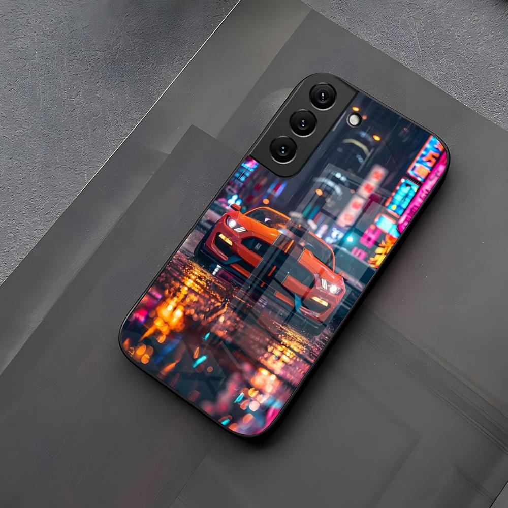 Чехол для телефона Supercar Стекло для Samsung Galaxy S23 S24 S21 S22 S20 Ultra Fe Plus A34 A54 A24 A52 A53 M54