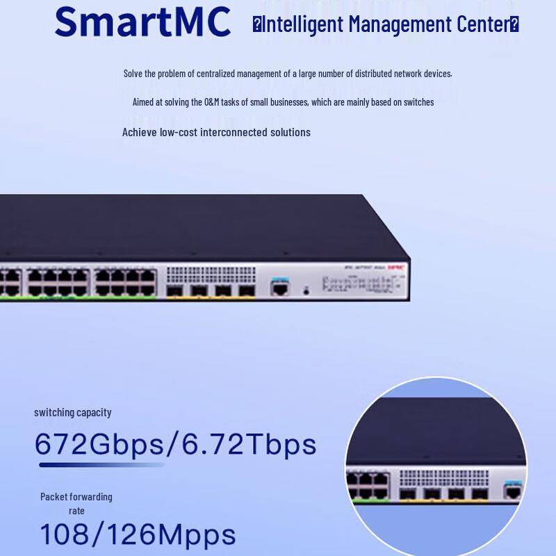H3C S5130V2-28S-HPWR-LI L3 Managed 28-Port PoE+ Network Switch
