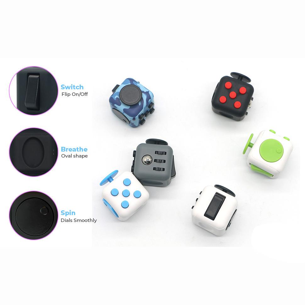 Игрушка Fidget Cube, снимающая стресс, тревогу и давление, отлично подходит для взрослых и детей [идея подарка] [расслабляющая игрушка] [средство для снятия стресса] [мягкий материал]