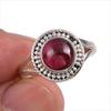 Natural Garnet Gemstone Handmade 925 Solid Sterling Silver Gift Ring S.8 h2U97