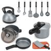 Large set of kitchen utensils, furniture, educational toys, children's food