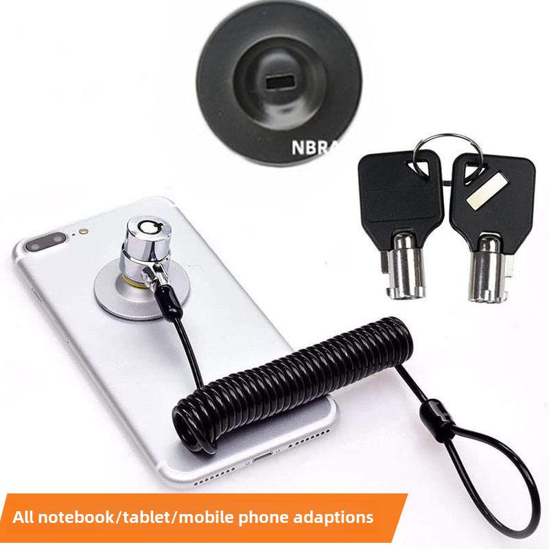 Выдвижной адаптер-ключевина для ноутбука с защитой от кражи и стальным тросовым замком длиной 1,8 м
