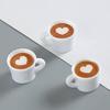 40Pcs Mini Resin Coffee Cups Statues Vivid Appearance Micro Landscape Ornament DIY Crafts Lightweight Dollhouse Decor