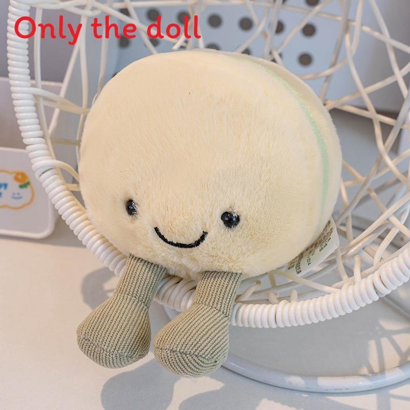 Scented Macaron Plush Toy With Smiling Expression For Kids Room Decoration