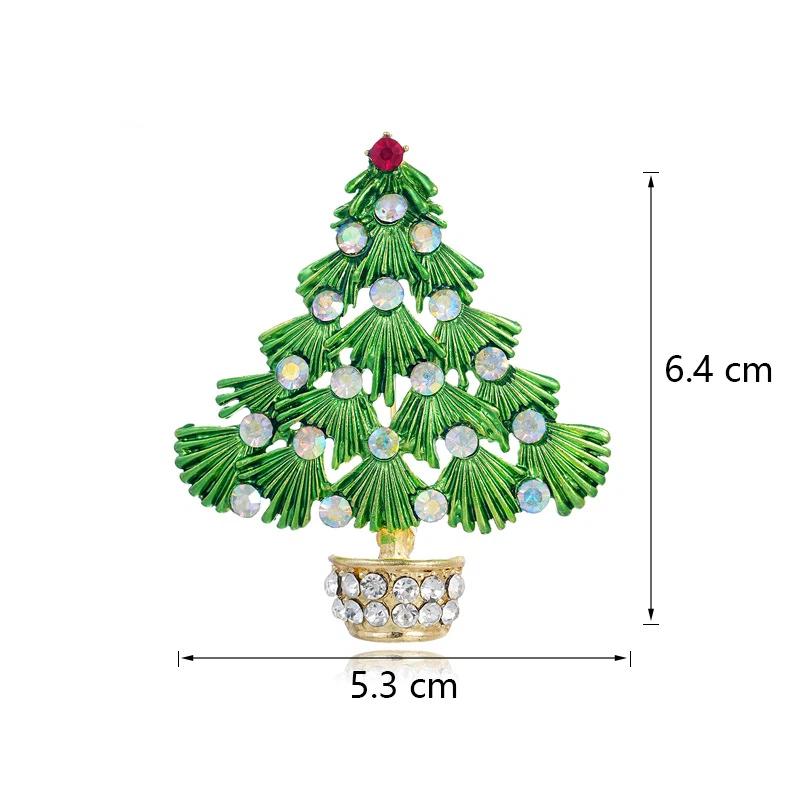 Новые эмалевые рождественские броши Рождественская елка Снеговик Шапки Санты Олень Снежинка Металлические значки Рождественские декоративные украшения