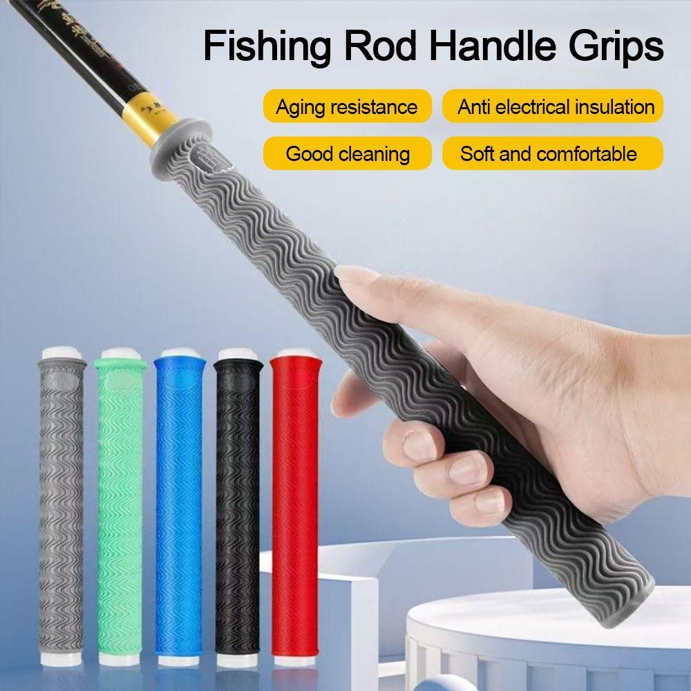 Silicone Fishing Rod Handle Wrap Non Slip Hand Pole Grips Heat Shrink Tube Fishing Rod Grip