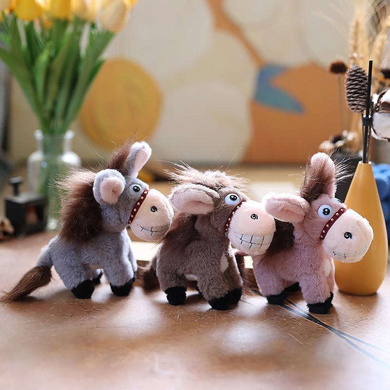 12 см милый маленький ослик кулон брелок плюшевая игрушка кукла кулон сумка украшение игрушка подвеска украшение подарок для детей