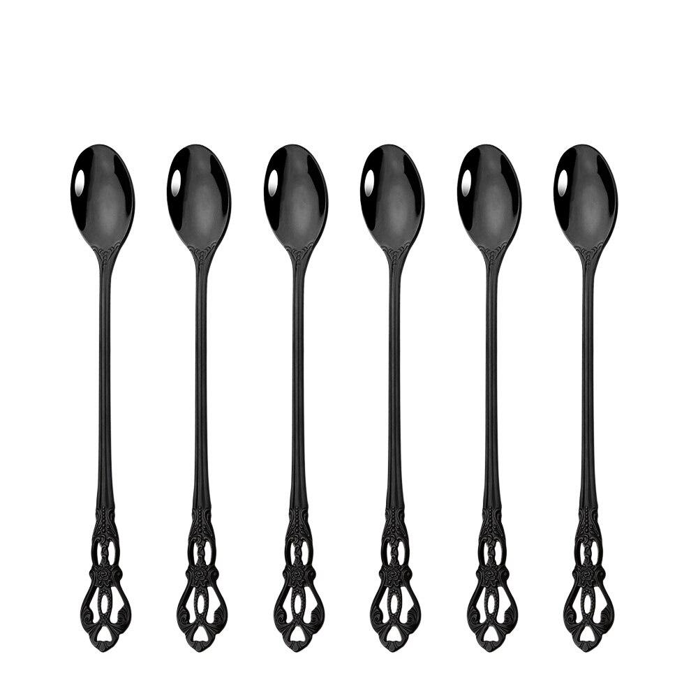 Royal Cutlery Silver Stainless Steel Sets Vintage Spoons Colorful Dinnerware Forks Kitchen Tableware Dinner Western Silverware