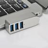 USB 3.0 Mini Hub Splitter Aluminium Alloy 3 Port USB Hub for PC Laptop U Disk Card Reader Mobile Phone Accessories