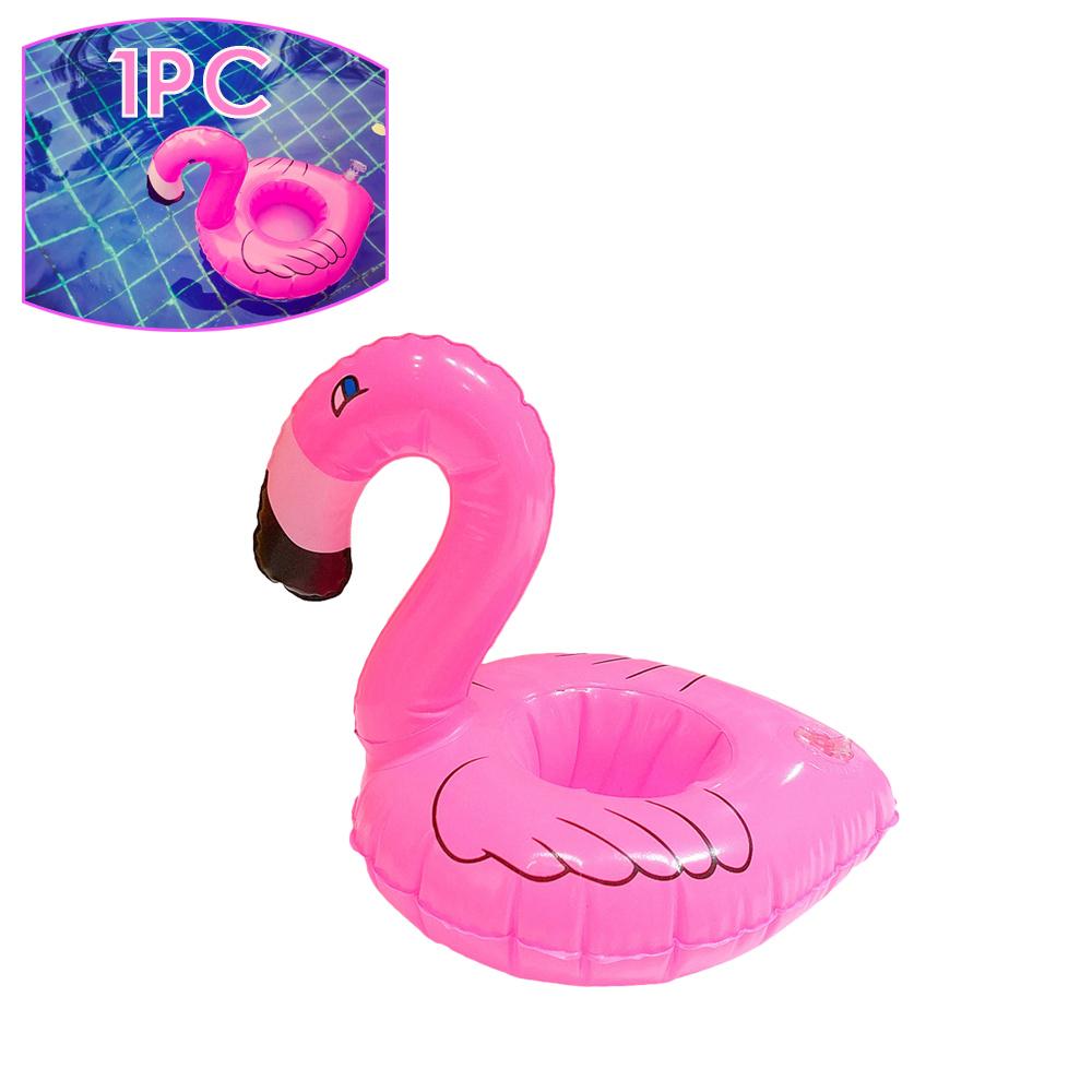 20-1PCS Flamingo Cup Holder Swimming Pool Water Float Inflatable Drink Cup for Pool Drinkware Tray Pink Bird Party Decoration