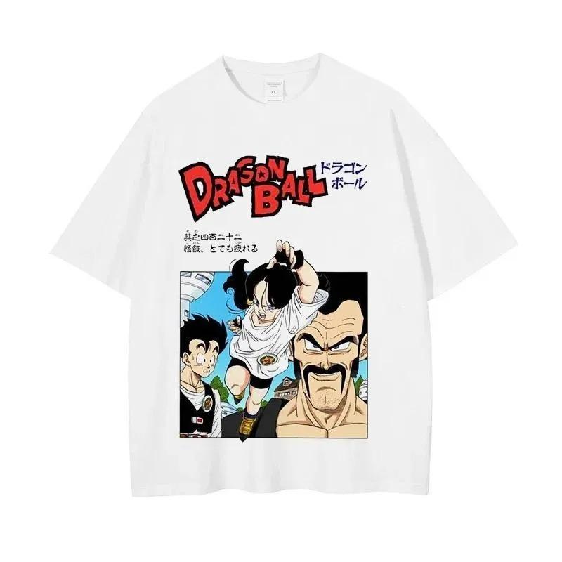 Dragon Ball 40-летие Сон Гоку 100% Хлопок Аниме Принт Футболка Большой Размер Повседневная Уличная Одежда Унисекс Y2k 2026 Новое Лето