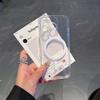 Роскошный магнитный беспроводной зарядный чехол Magsafe для iPhone 16 15 14 13 12 11 Pro XR XS Max 7 8 Plus 13 mini задняя крышка прозрачный чехол