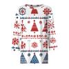 Women's T Shirt Christmas Print 3/4 Sleeve Daily Weekend Fashion Basic Round Neck Regular Top