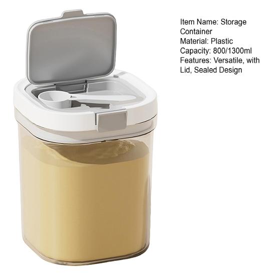 Контейнер для хранения сухого молока 800/1300 мл, герметичная банка, легко моется, переносной контейнер для закусок и еды