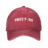 Кепка Free Fire Винтажная Потертая Джинсовая Snapback Hat для Игры Freefire Shooting Game Унисекс Женская Для Уличных Тренировок Кепки Шляпа