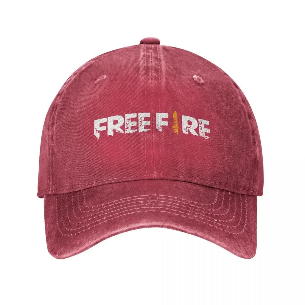 Кепка Free Fire Винтажная Потертая Джинсовая Snapback Hat для Игры Freefire Shooting Game Унисекс Женская Для Уличных Тренировок Кепки Шляпа