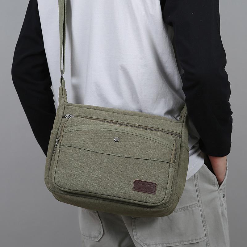 Мужская высококачественная холщовая сумка через плечо – модный кроссбоди-тоут для повседневных прогулок, путешествий и офиса
